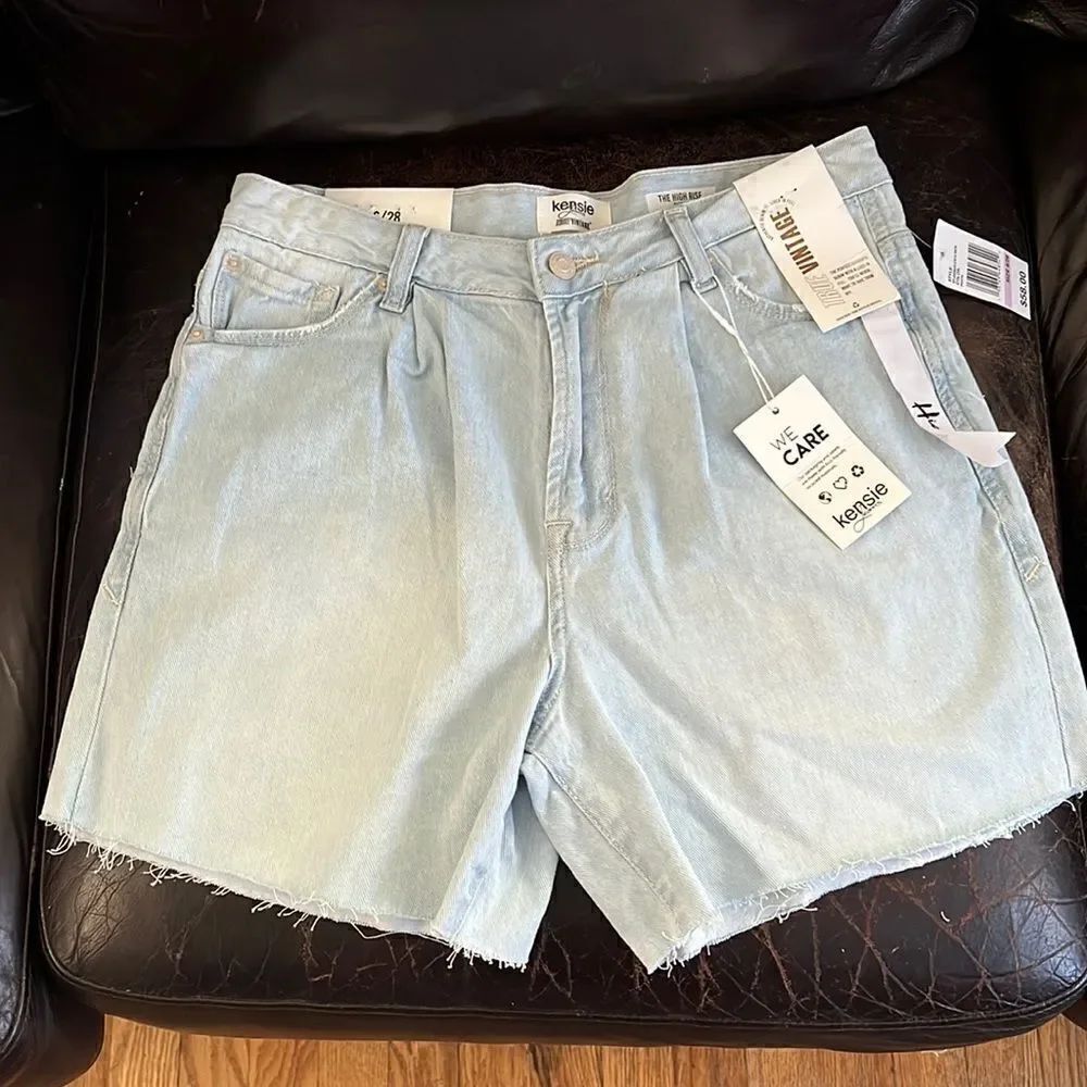 Kensie True Vintage High Rise Denim Shorts